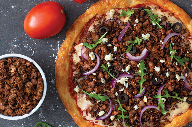 Beef & Goat Cheese Pizza