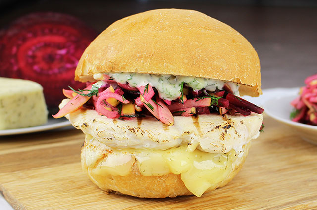 Beetroot Chicken Sandwich