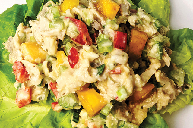 Peach Basil Chicken Salad