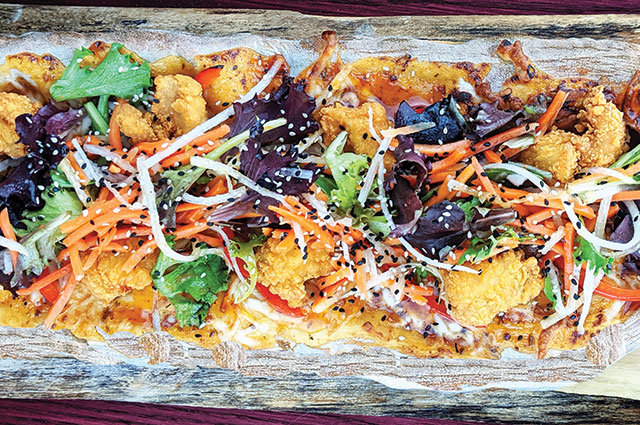 Korean Fried Chicken Flatbread