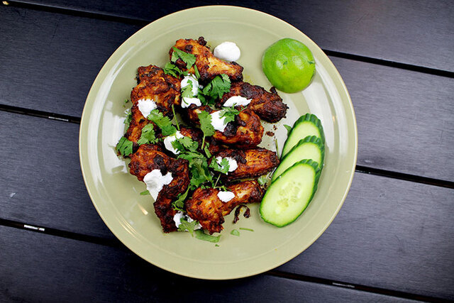 Ailes de poulet tandoori cuites au four